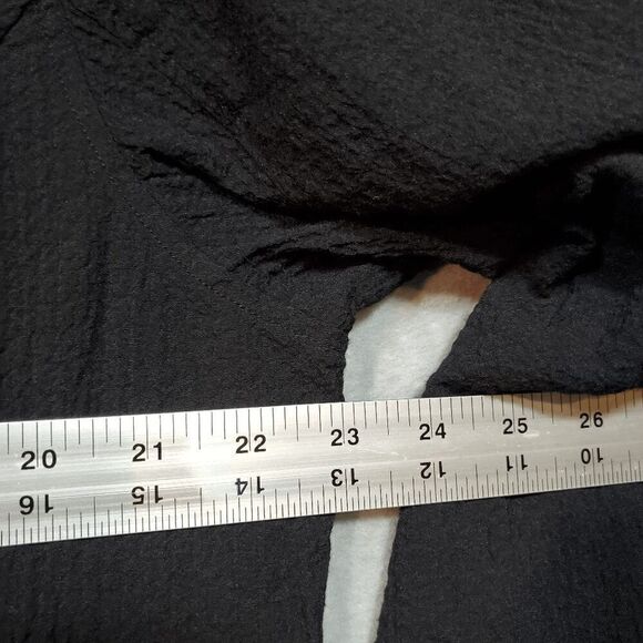 Orvis Jacket Womens Large Black Windbreaker Seersucker Rayon High Neck Full Zip - Picture 3 of 8